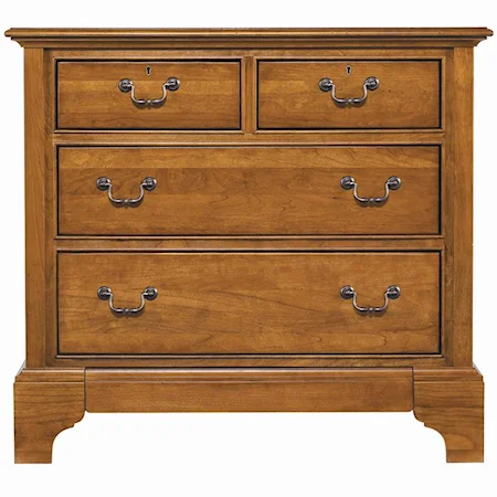 4 Drawer Bachelor's Chest with Electrical Outlet, Valuables Drawer, and Floor Light